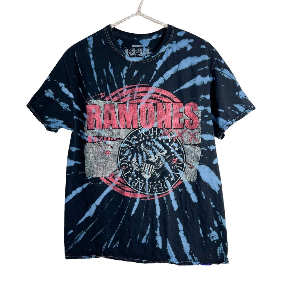 RAMONES Tie Dye Graphic Band Tee Tshirt Medium